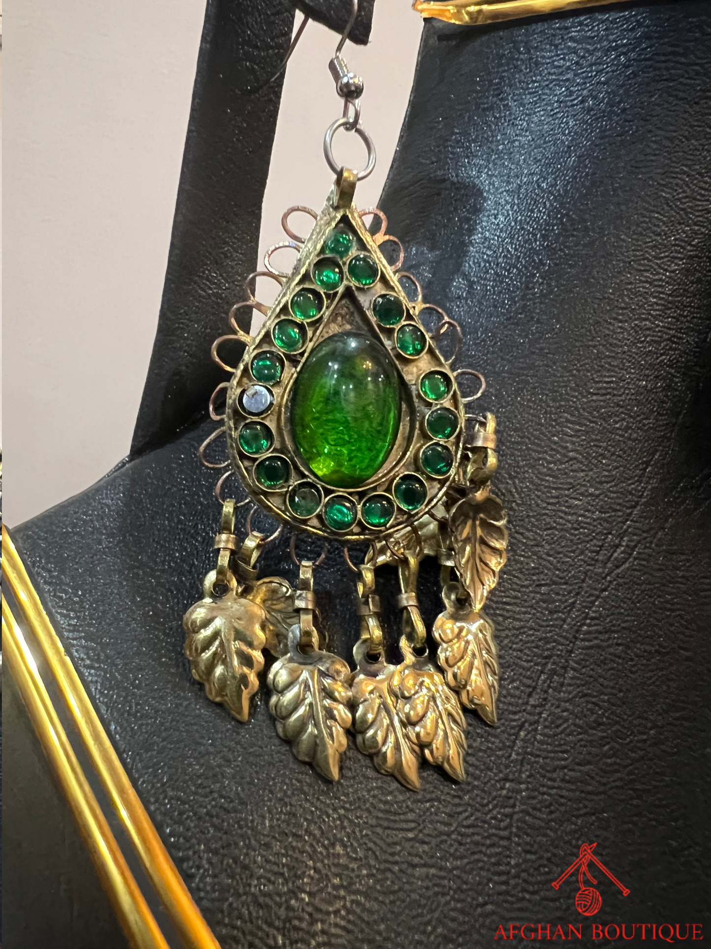 Emerald Charm Afghan Kuchi Necklace Tribal Heritage Jewelry